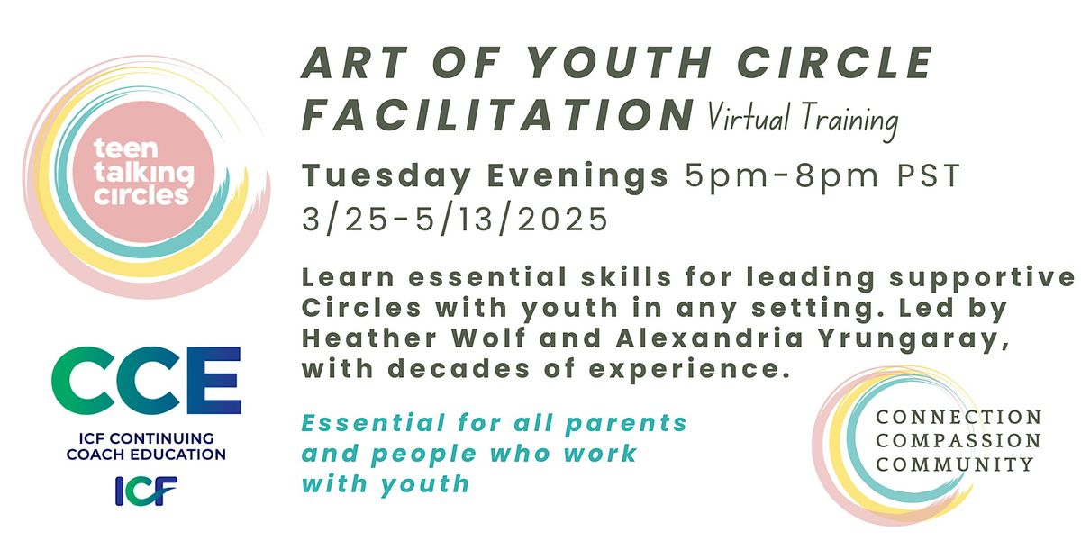 Art of Youth Circle Facilitation  - Spring 2025 \/ VIRTUAL