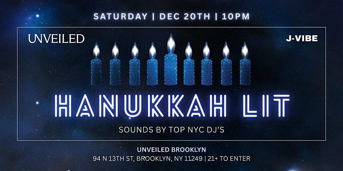 The 10th Annual Hanukkah Lit Party @ Unveiled Brooklyn - Saturday 12\/20