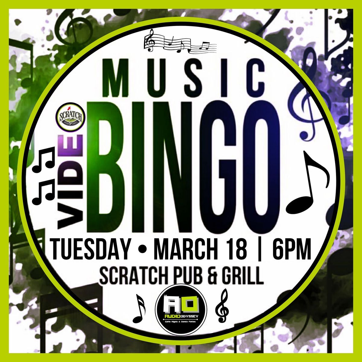 Music Video BINGO @ Scratch Pub and Grill 