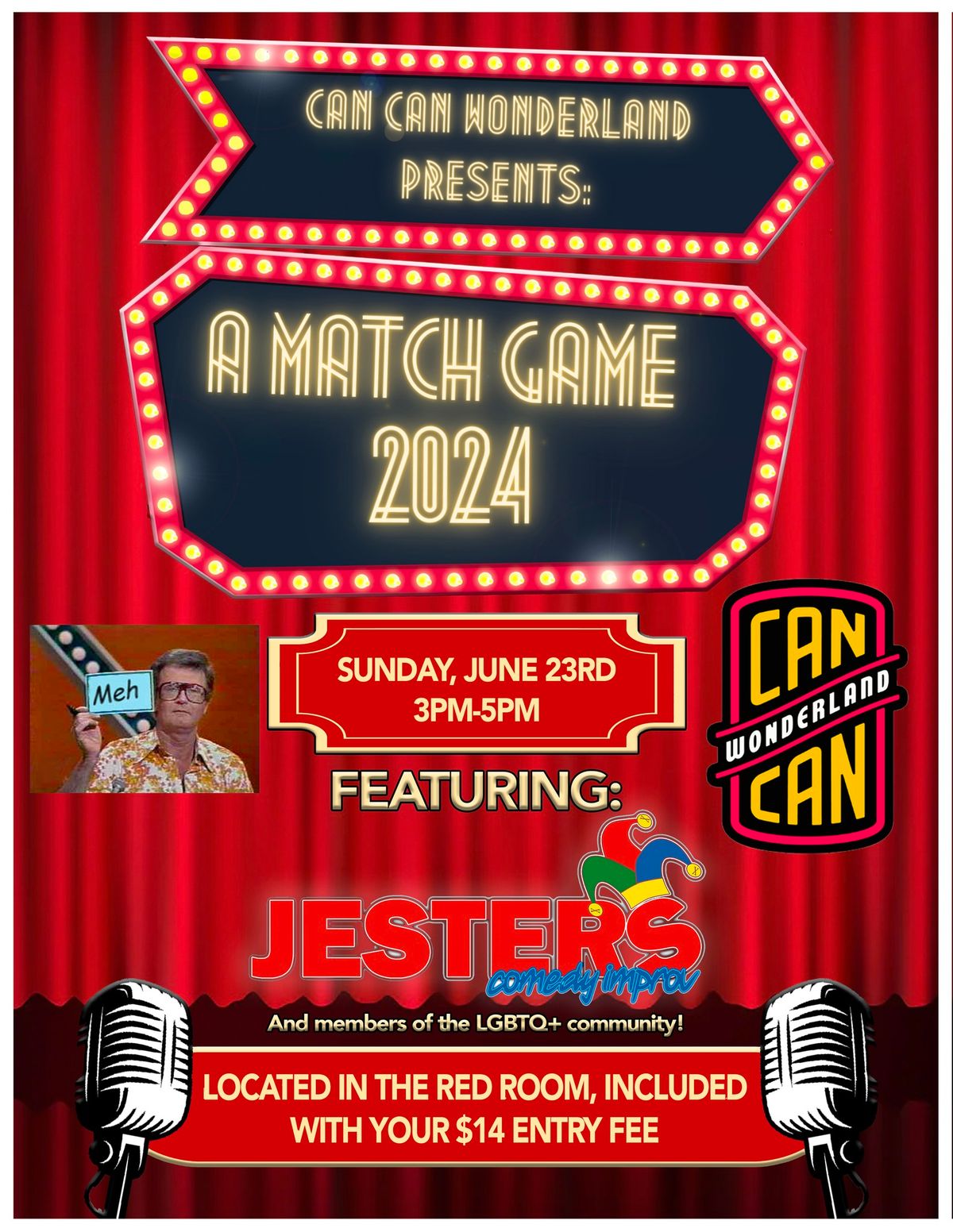 Jesters Comedy Improv Presents: A Match Game 2024 - The Pride Month Edition!