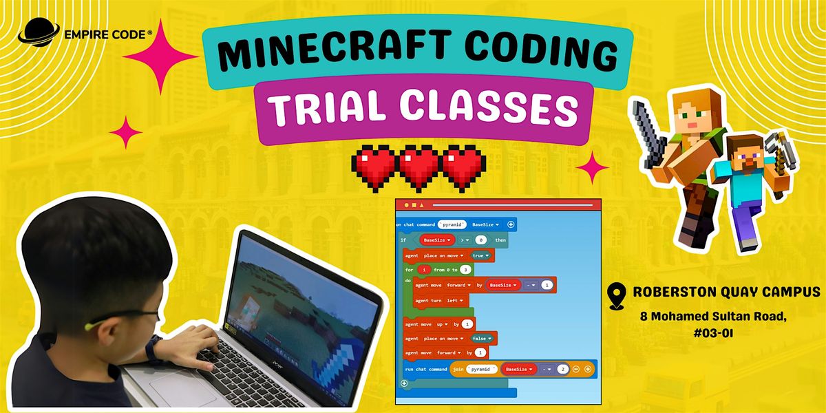 75% Discount for Minecraft Trial Classes for Ages 8-12