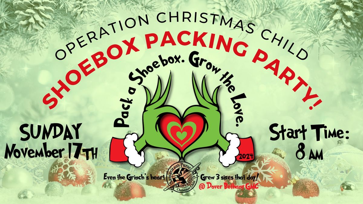 Operation Christmas Child Shoebox Packing Party