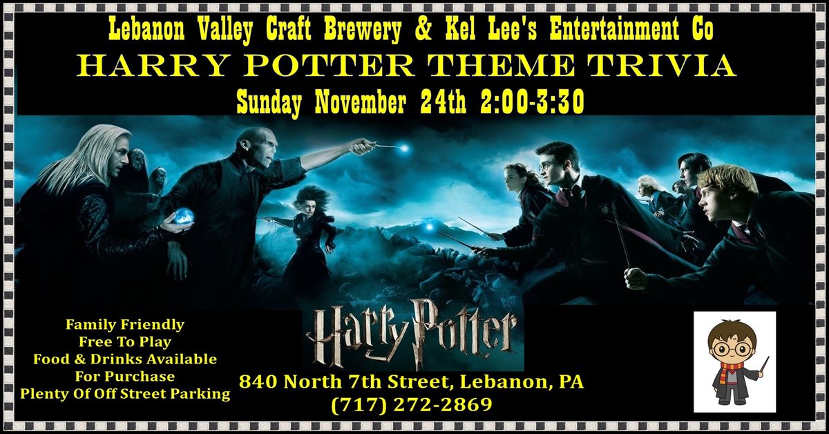 Harry Potter Theme Trivia at Lebanon Valley Craft Brewery