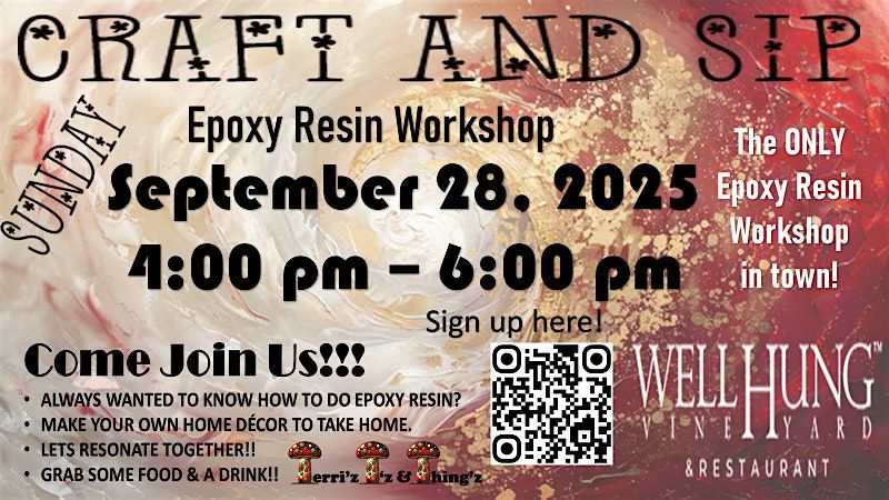 Craft and Sip Epoxy Resin Workshop