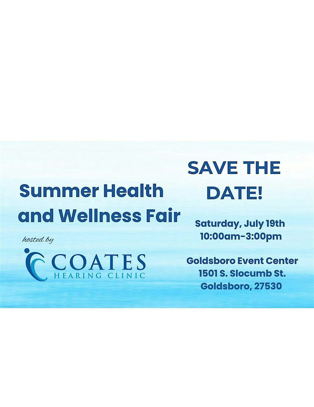 Summer Health and Wellness Fair- Save the date!