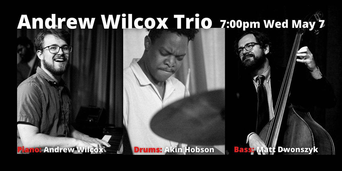 Pianist Andrew Wilcox Returns With His Trio Feat Matt Dwonszyk, Akin Hobson