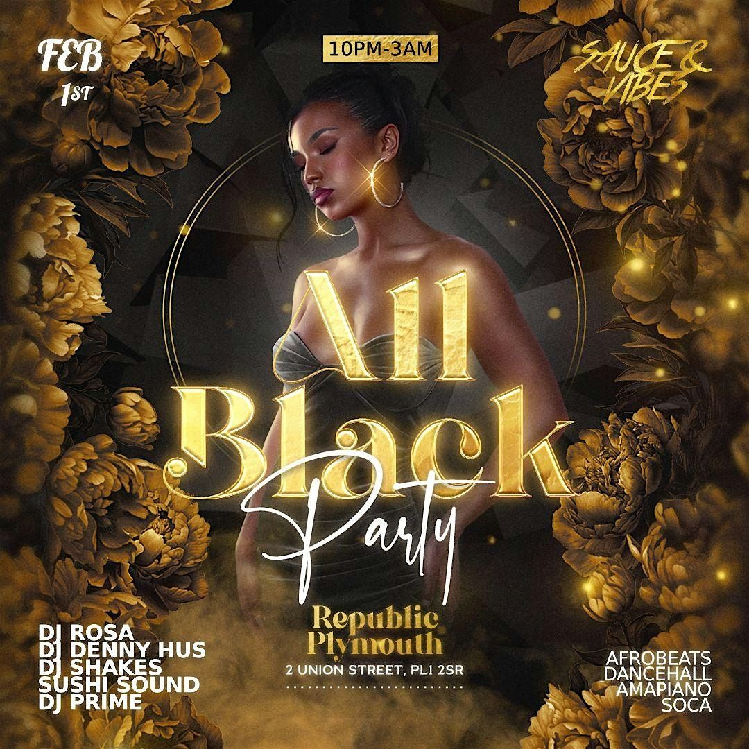 Sauce & Vibes PLYMOUTH: ALL BLACK PARTY \u2660\ufe0f