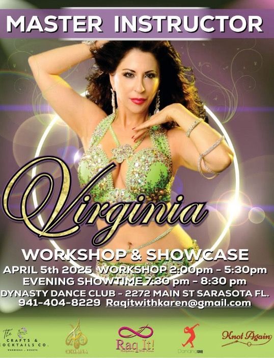 Bellydance workshop & Showcase, Virgina Mendez Master Instructor