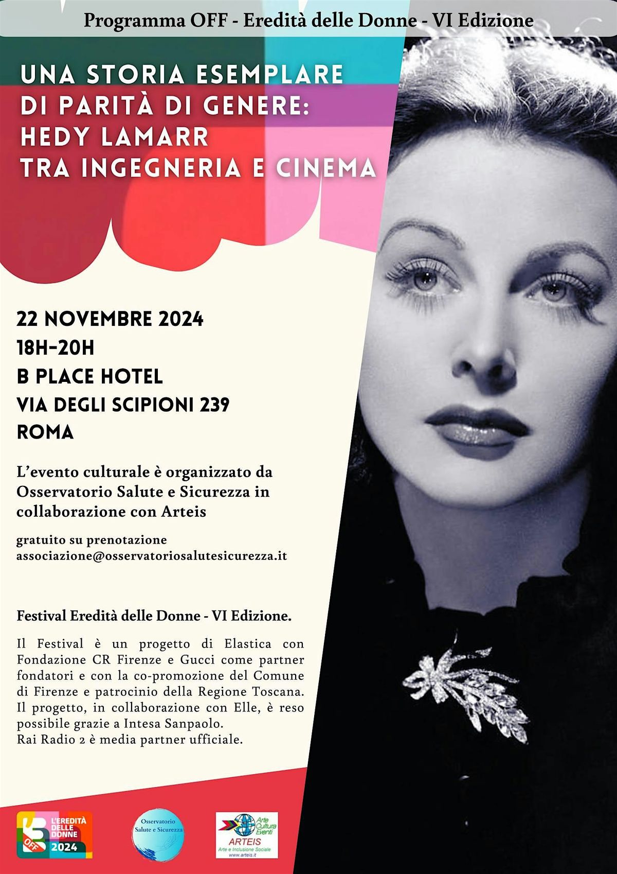 STORIA ESEMPLARE DI PARITA' DI GENERE: HEDY LAMARR TRA INGEGNERIA E CINEMA