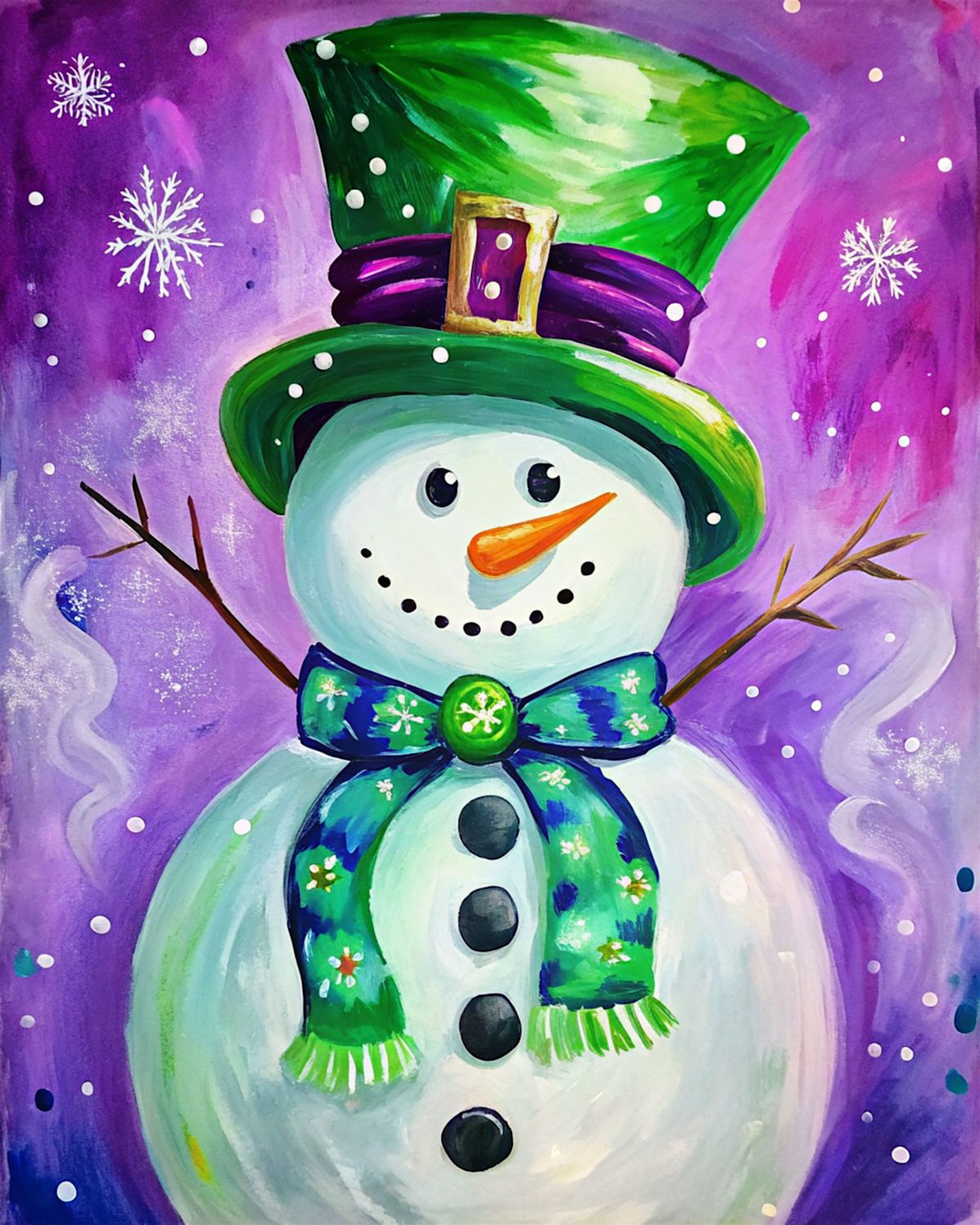 Paint Night  SNAZZY SNOWMAN at Oak & Thorne in Langley