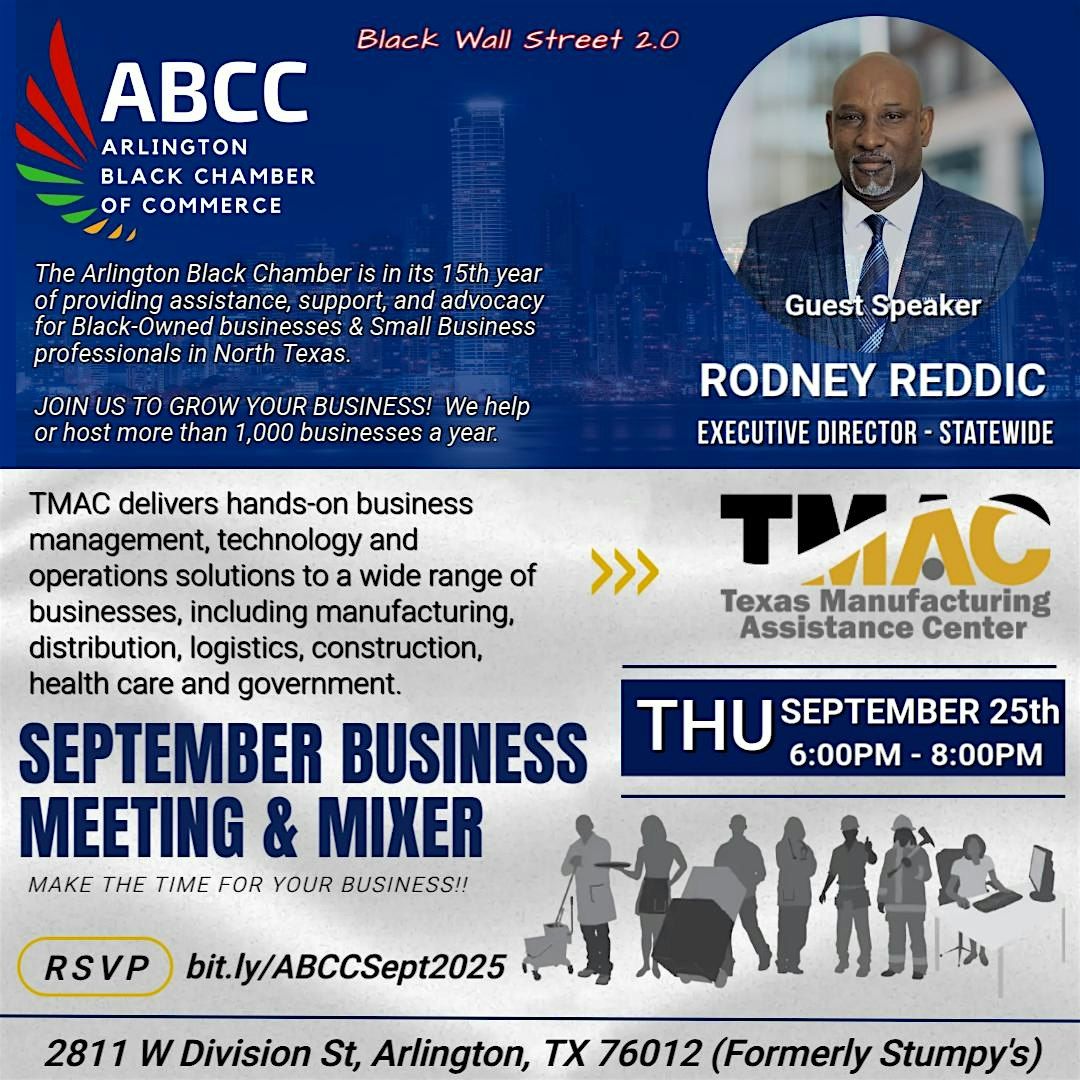 Arlington Black Chamber September Business Meeting & Mixer