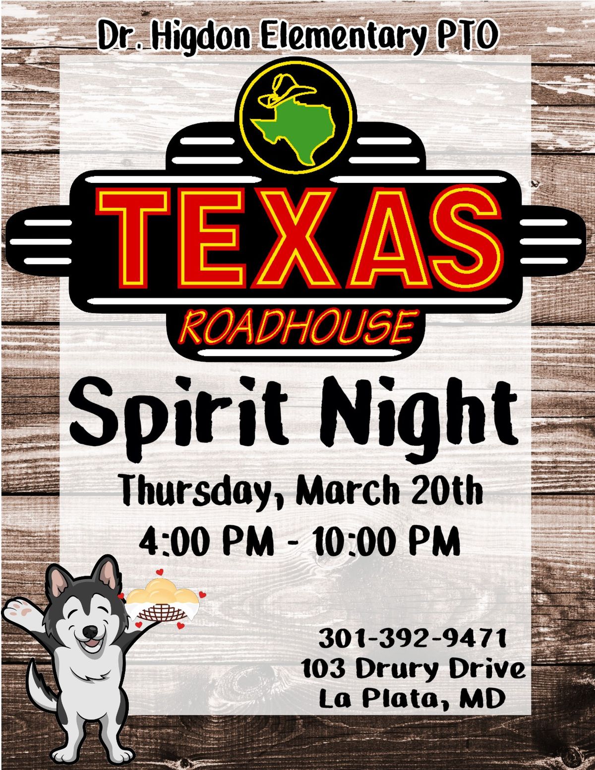 Texas Roadhouse Spirit Night