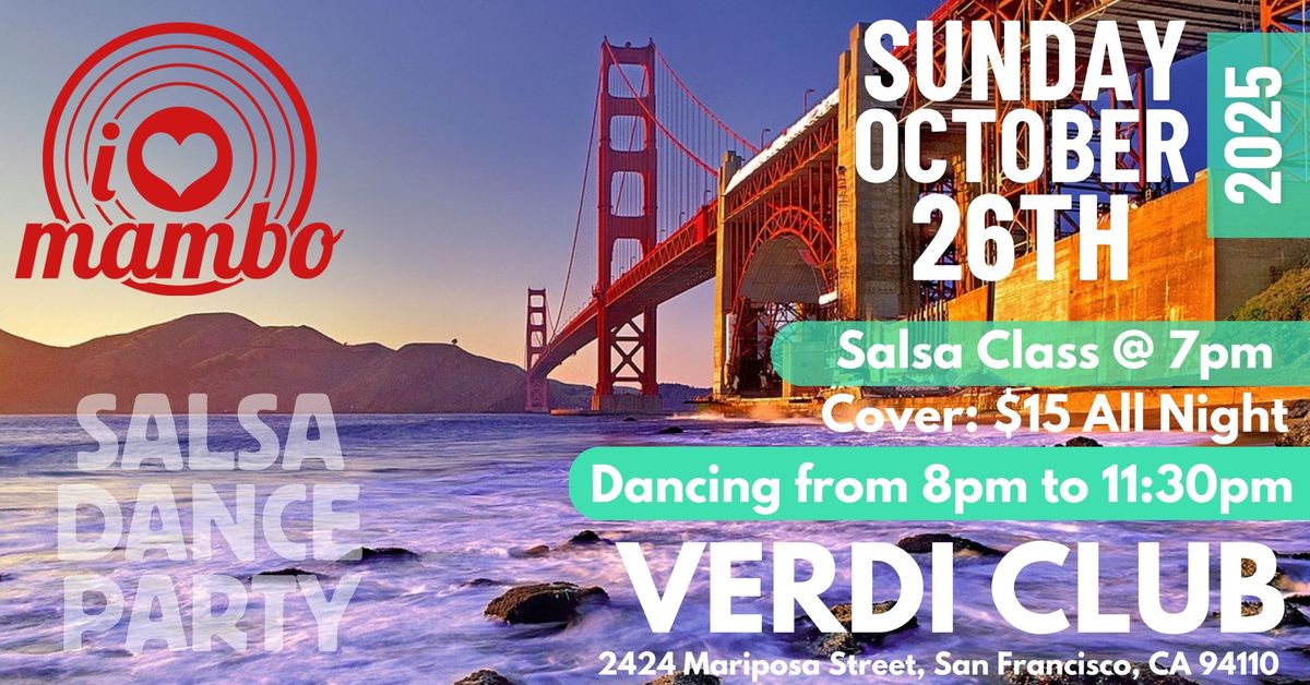 iHeartMambo - Sunday October 26th Edition - FREE Beginner and INT Salsa Classes at 7pm