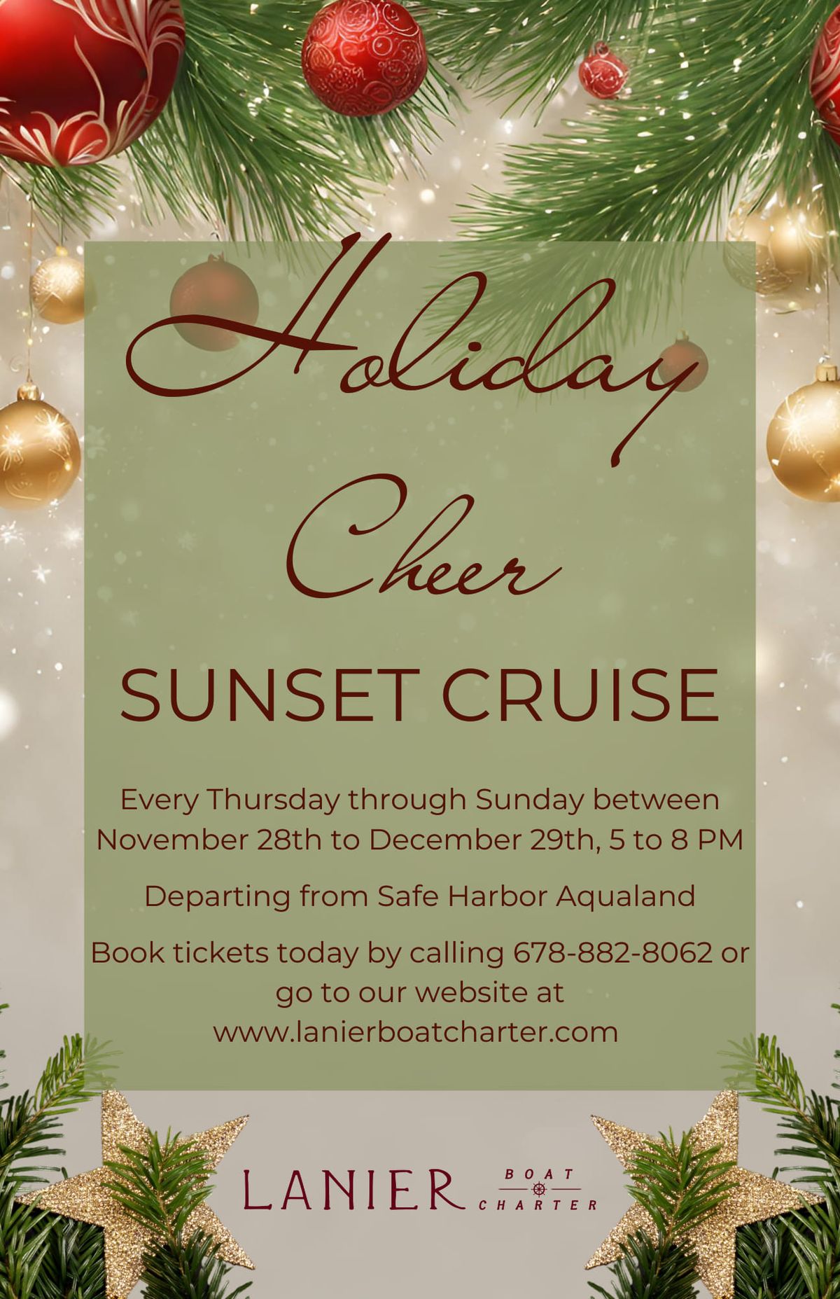 Holiday Cheer Sunset Cruises