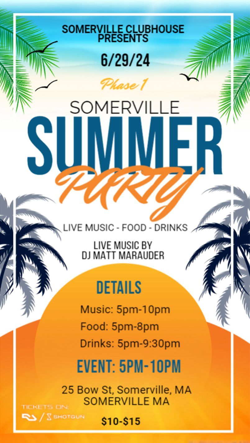 Somerville Summer Patio Party 6\/29