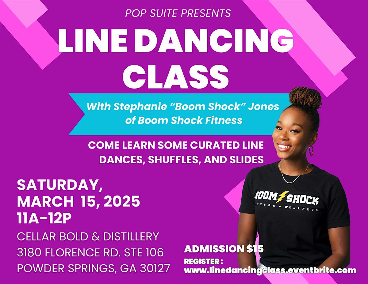 Line Dancing Class with Stephanie "Boom Shock" Jones of Boom Shock Fitness