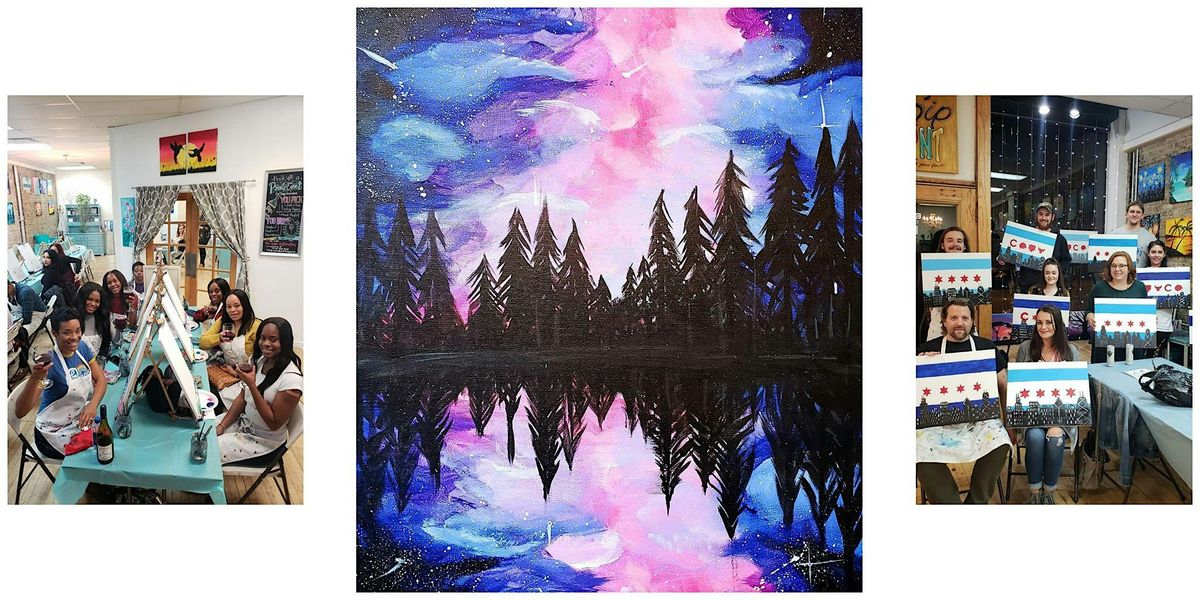 BYOB Sip & Paint Event - \u201cNorthern Lights Reflections"