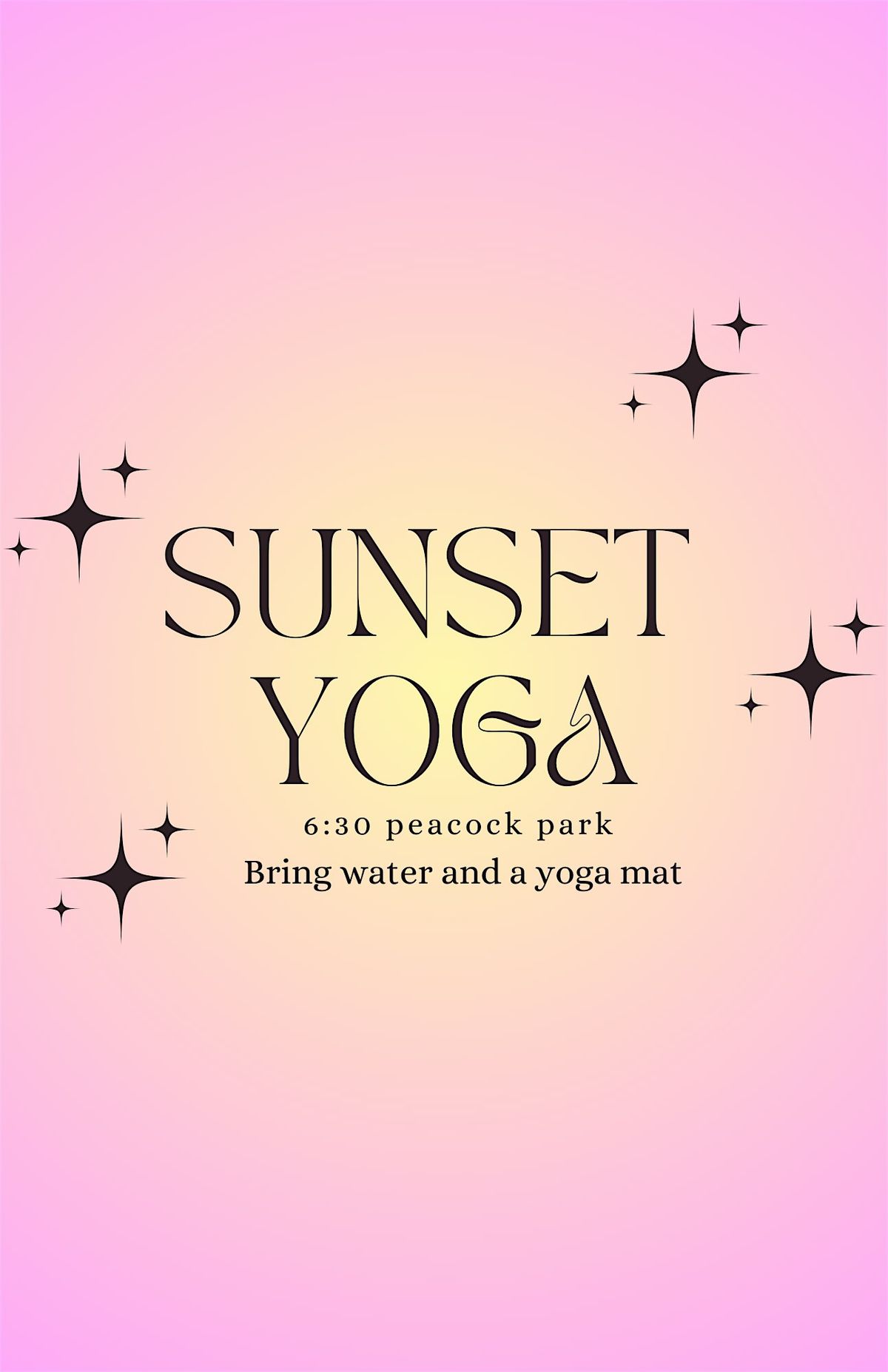 Sunset Yoga at peacock park