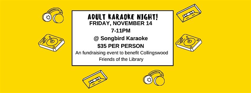 Collingswood Friends of the Library Fundraiser at Songbird Karaoke