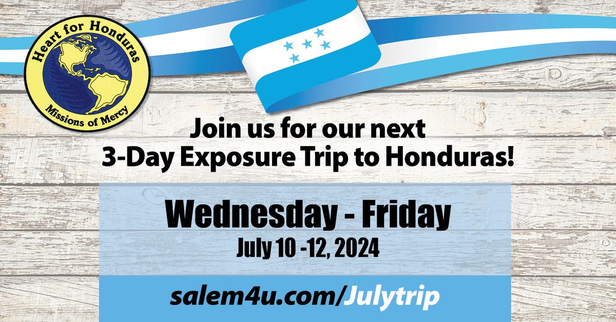Honduras Exposure Trip - REGISTRATION OPEN