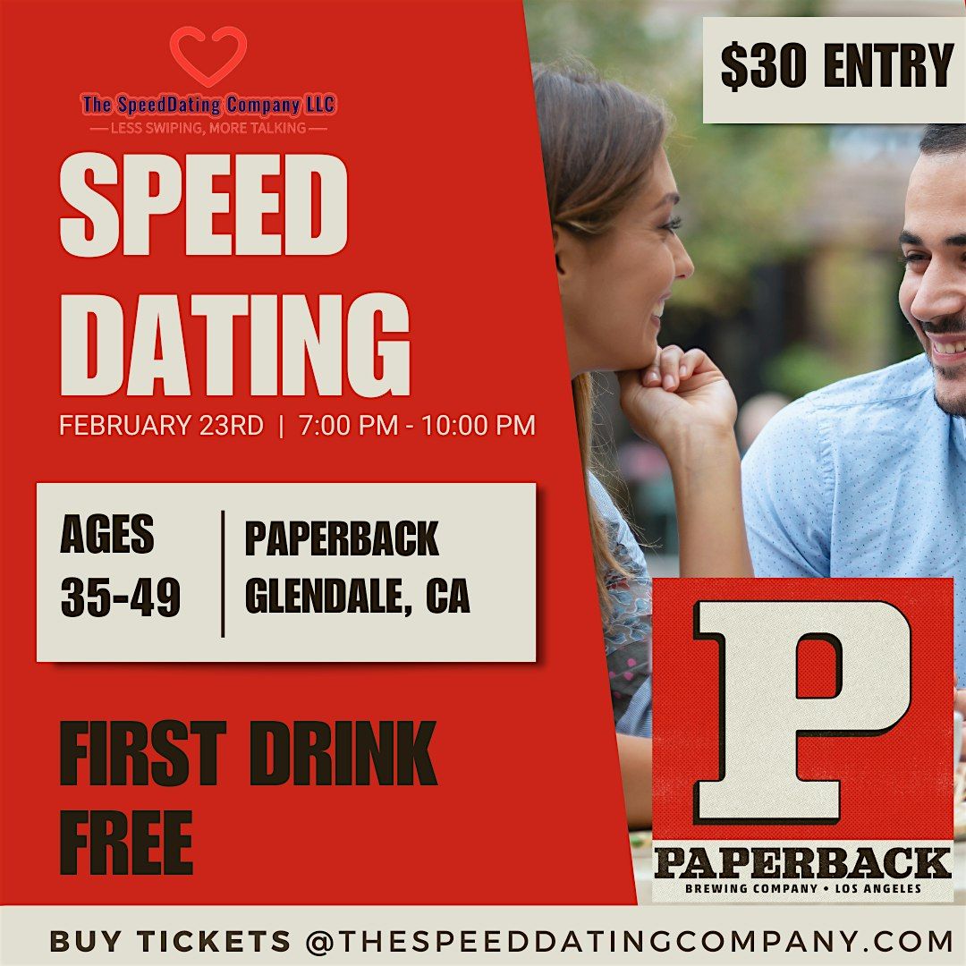 SPEED DATING | 35-49, FIRST DRINK FREE!