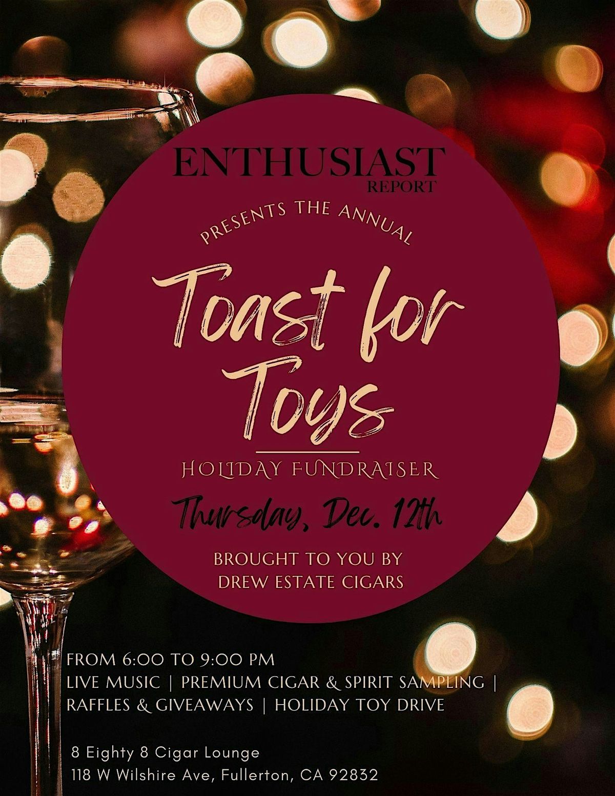 Toast for Toys Holiday Fundraiser