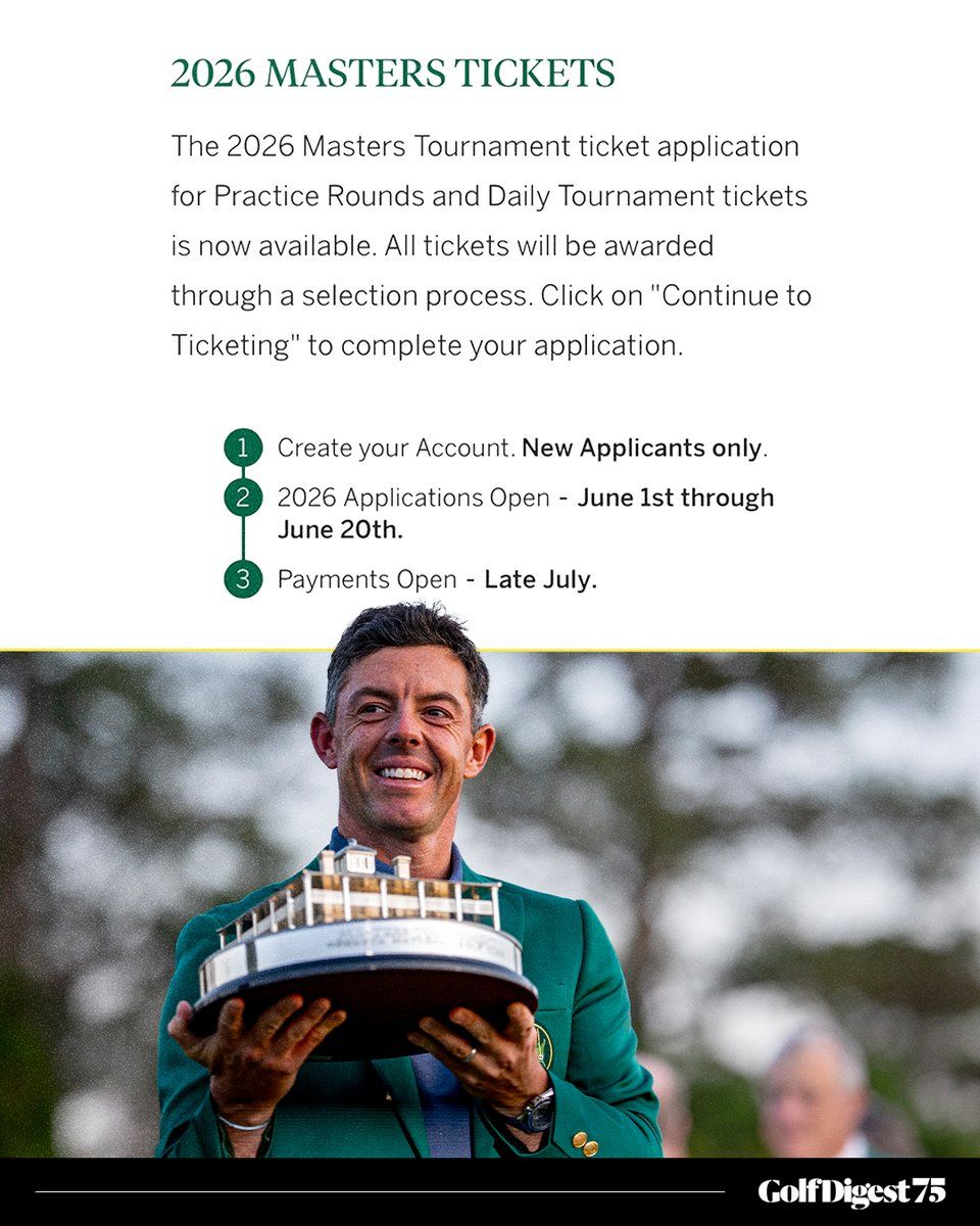 2026 Masters Golf Tournament - 2 Day Pass (Saturday & Sunday)
