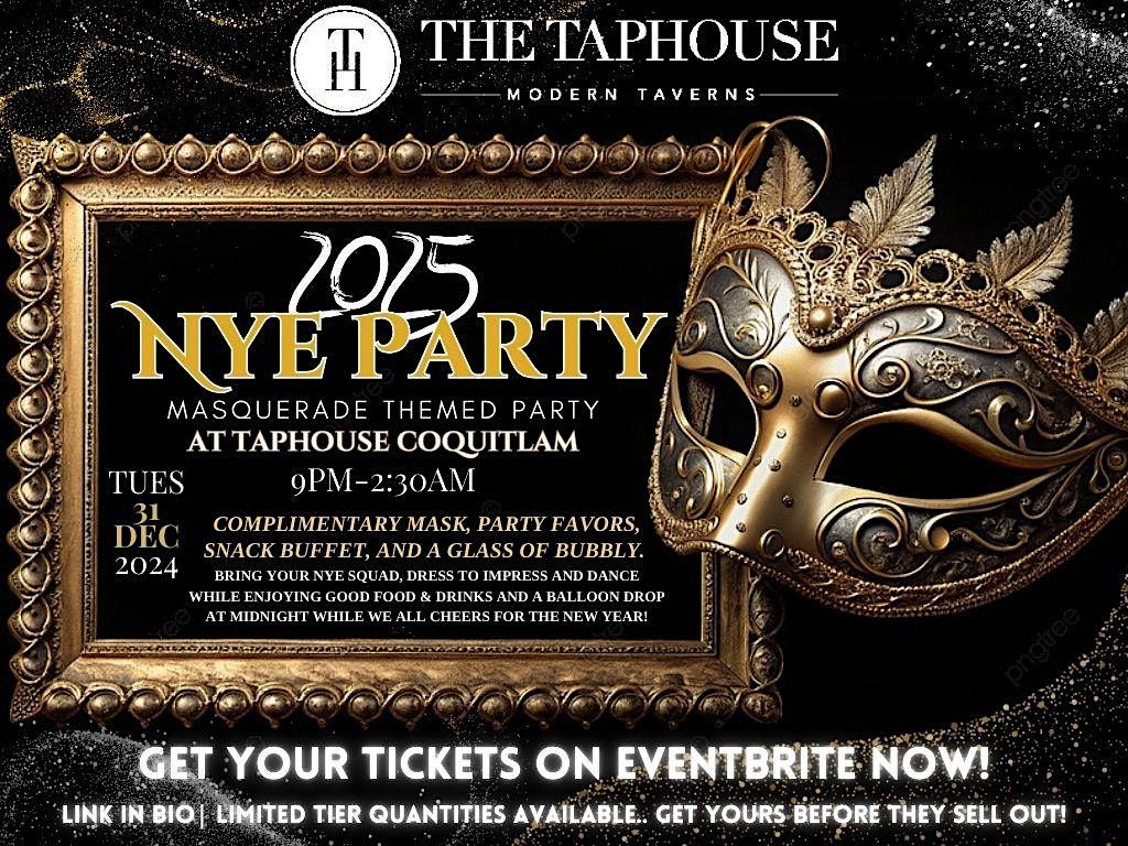 Masquerade Theme NYE Party at Taphouse Coquitlam