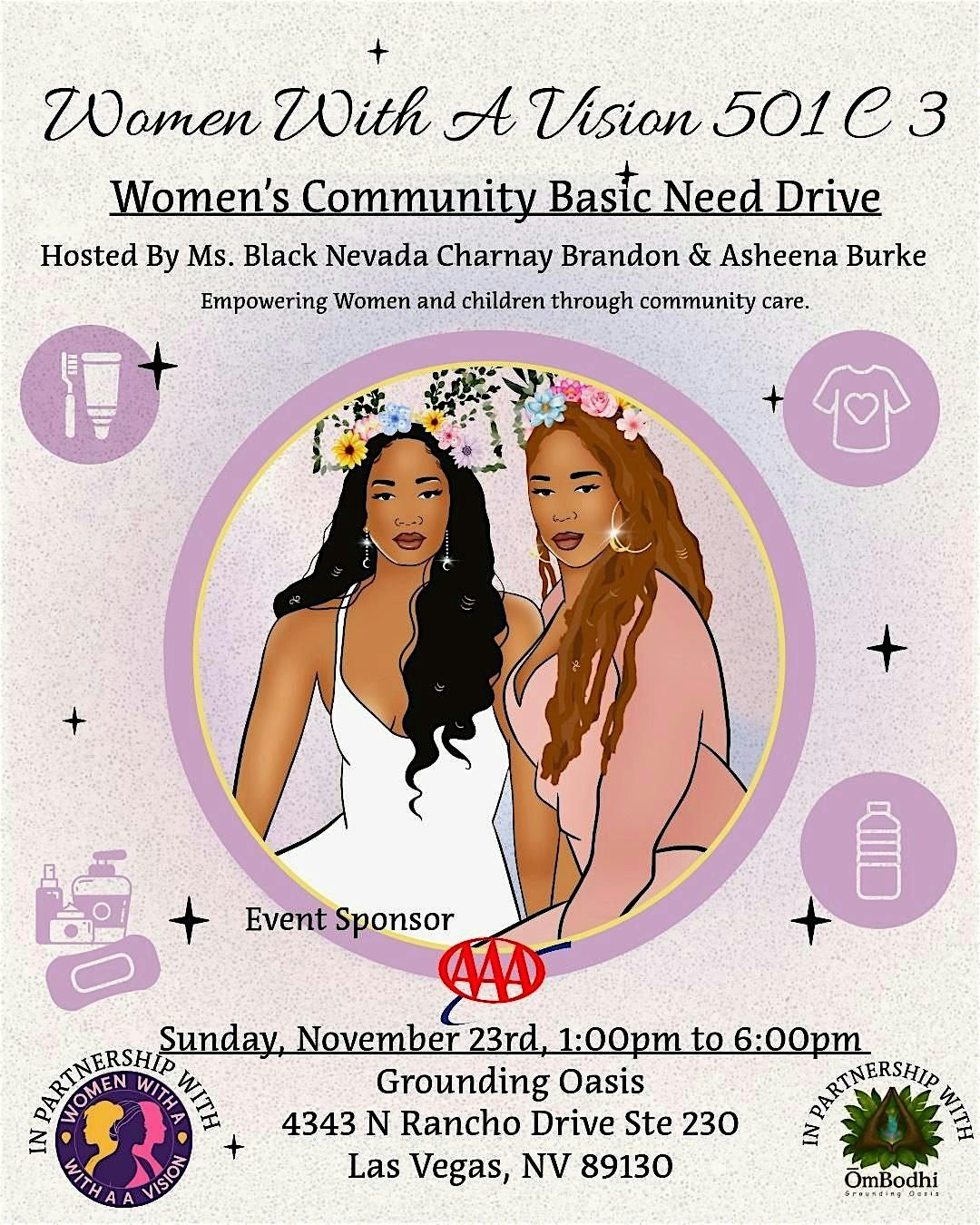 Women With A Vision Presents: The Women\u2019s Community Basic Needs Drive