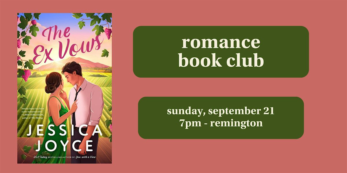 Romance Book Club: "The Ex Vows" by Jessica Joyce