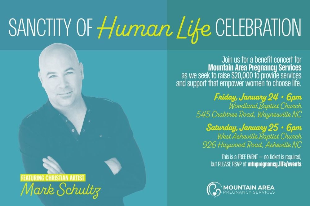 Mountain Area Pregnancy Services benefit concert with Mark Schultz