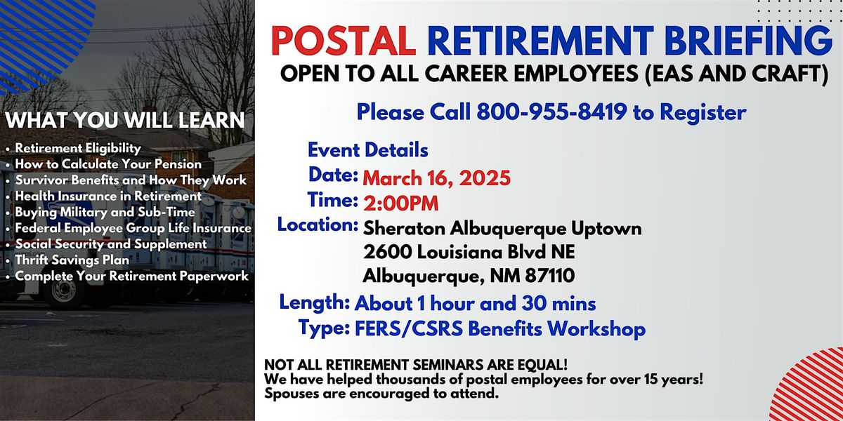 Postal Retirement Seminar - Albuquerque