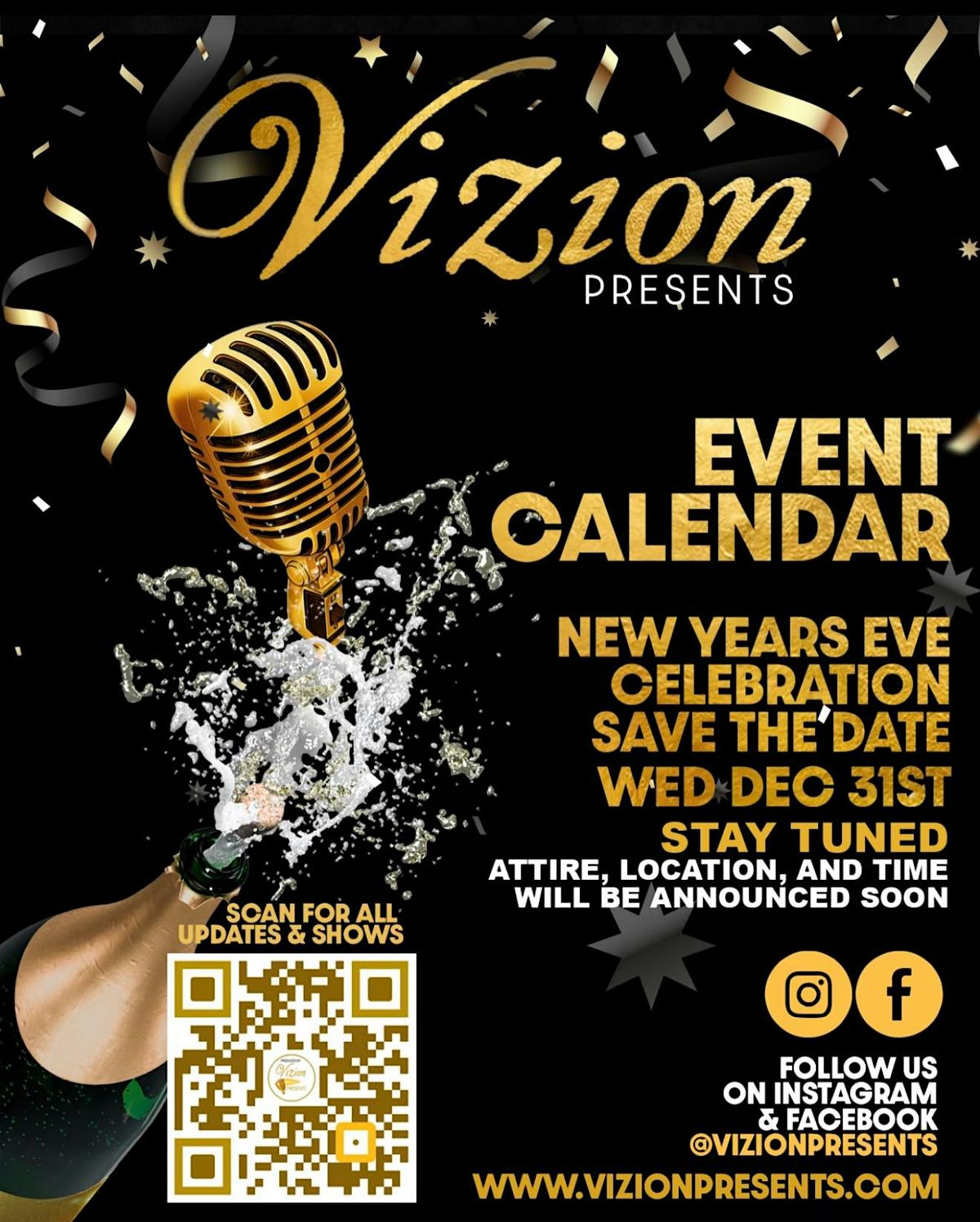 Vizion Presents:  A New Year's Eve Soiree'