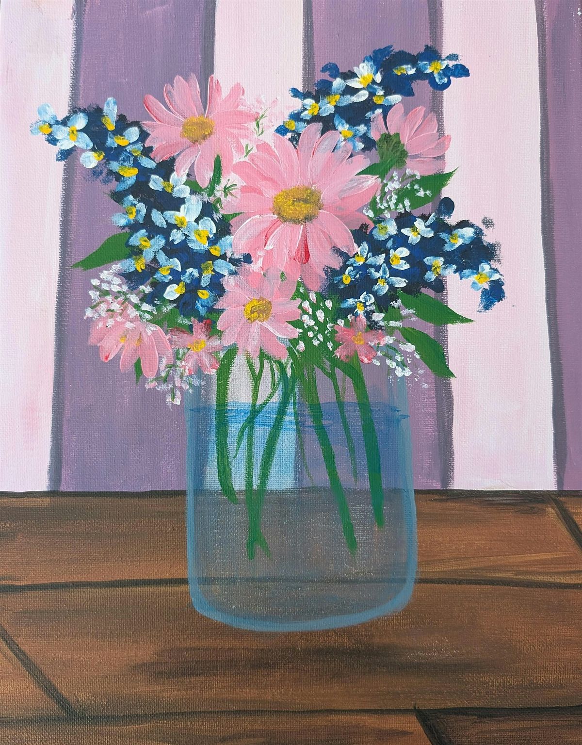 Paint and Sip @ Lucille's BBQ Rocklin - Stop & Paint the Flowers