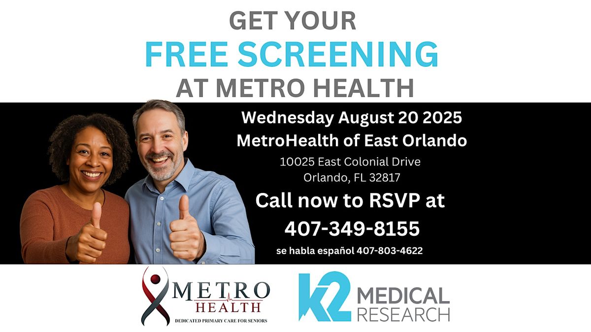 Free Liver Screenings for Seniors at Metro Health of East Orlando