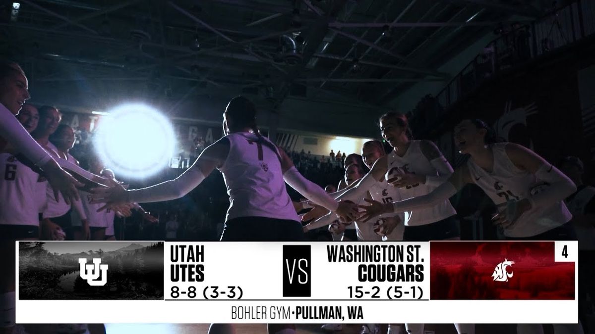 Washington State Cougars at Utah Utes Womens Volleyball at Huntsman Center