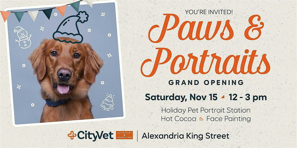 Paws & Portraits | CityVet Alexandria King Street Grand Opening