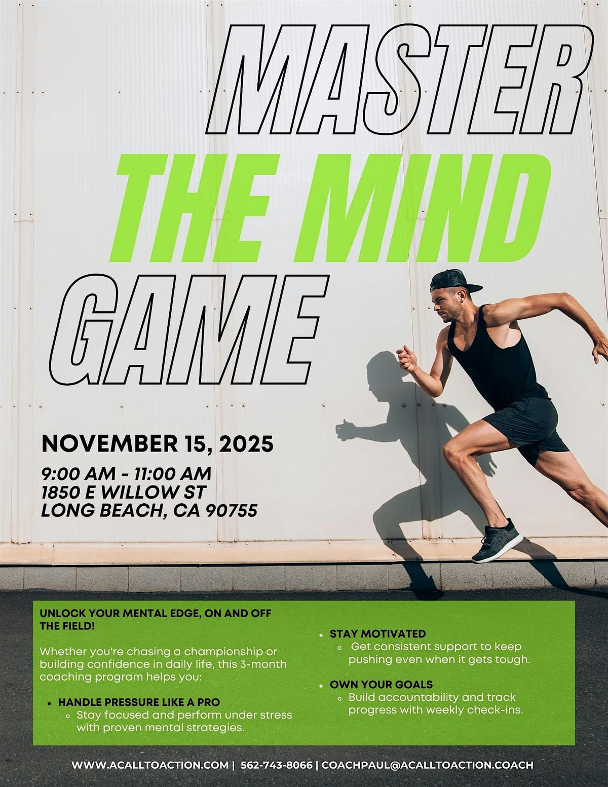 Master The Mind Game Workshop For Athletes and Parents