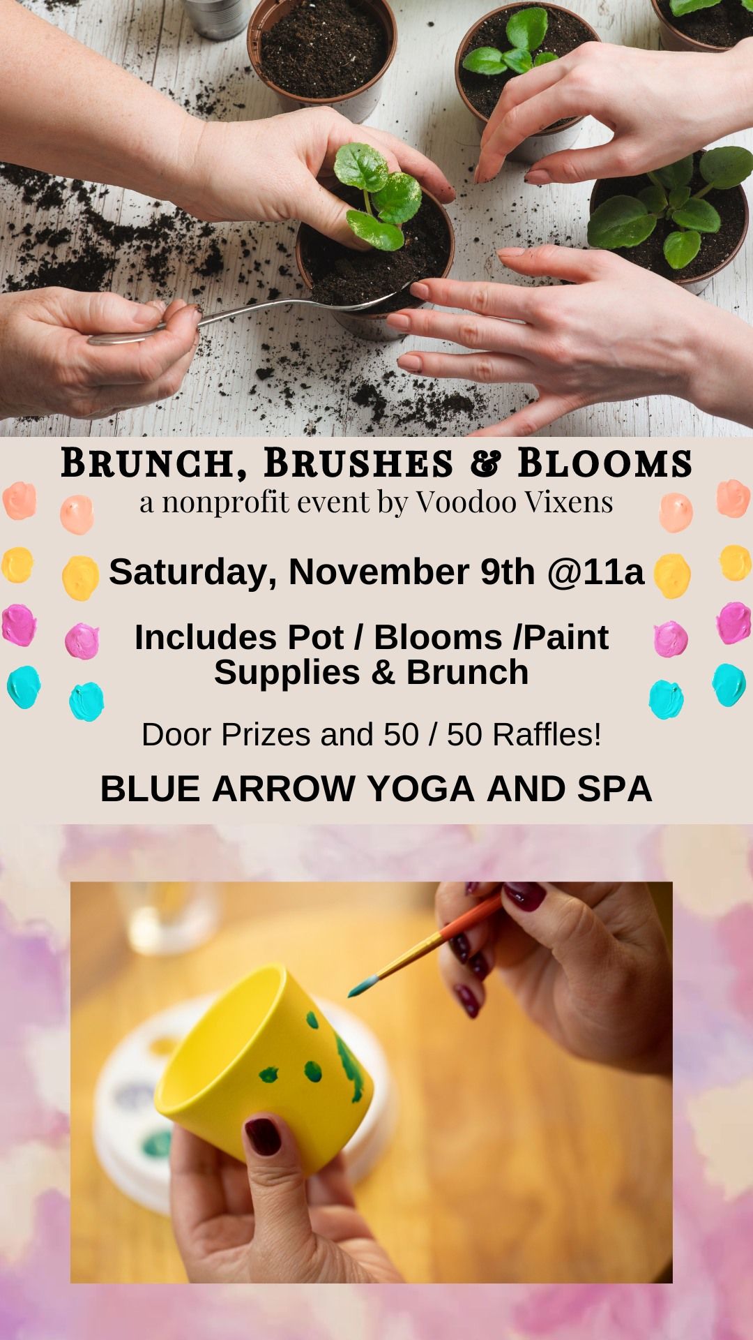 Brunch, Brushes and Blooms!