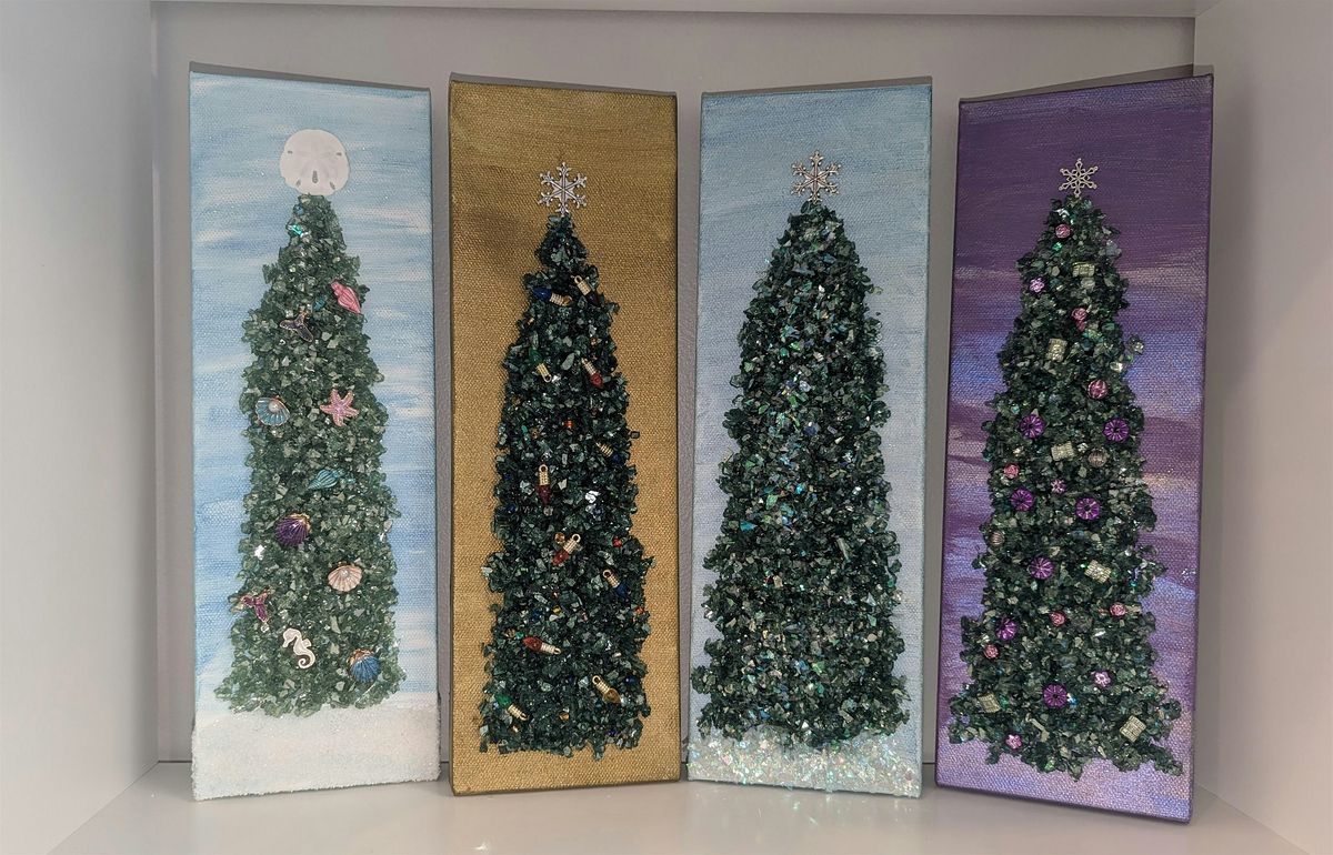 Create Your Own Glass Christmas Tree Painting