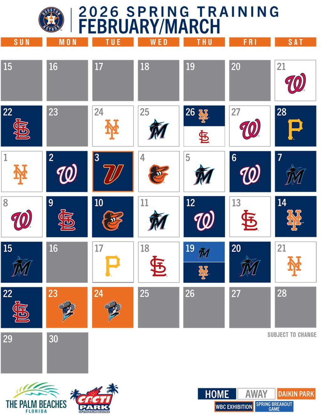 Spring Training - Houston Astros at New York Mets at Clover Park