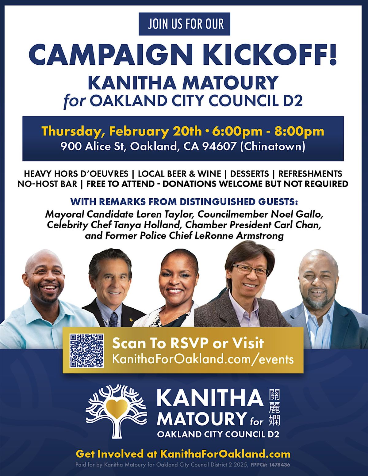 Kanitha For Oakland 2025: Campaign Kickoff Rooftop Reception!