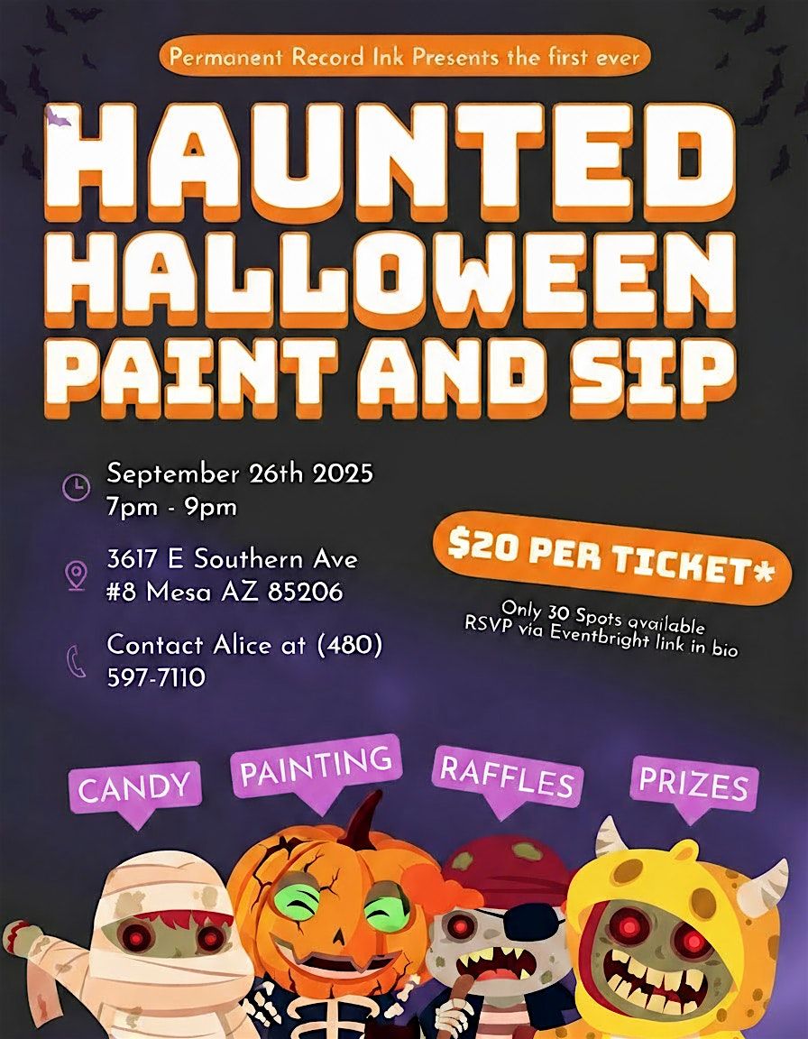 Haunted Halloween Paint and Sip