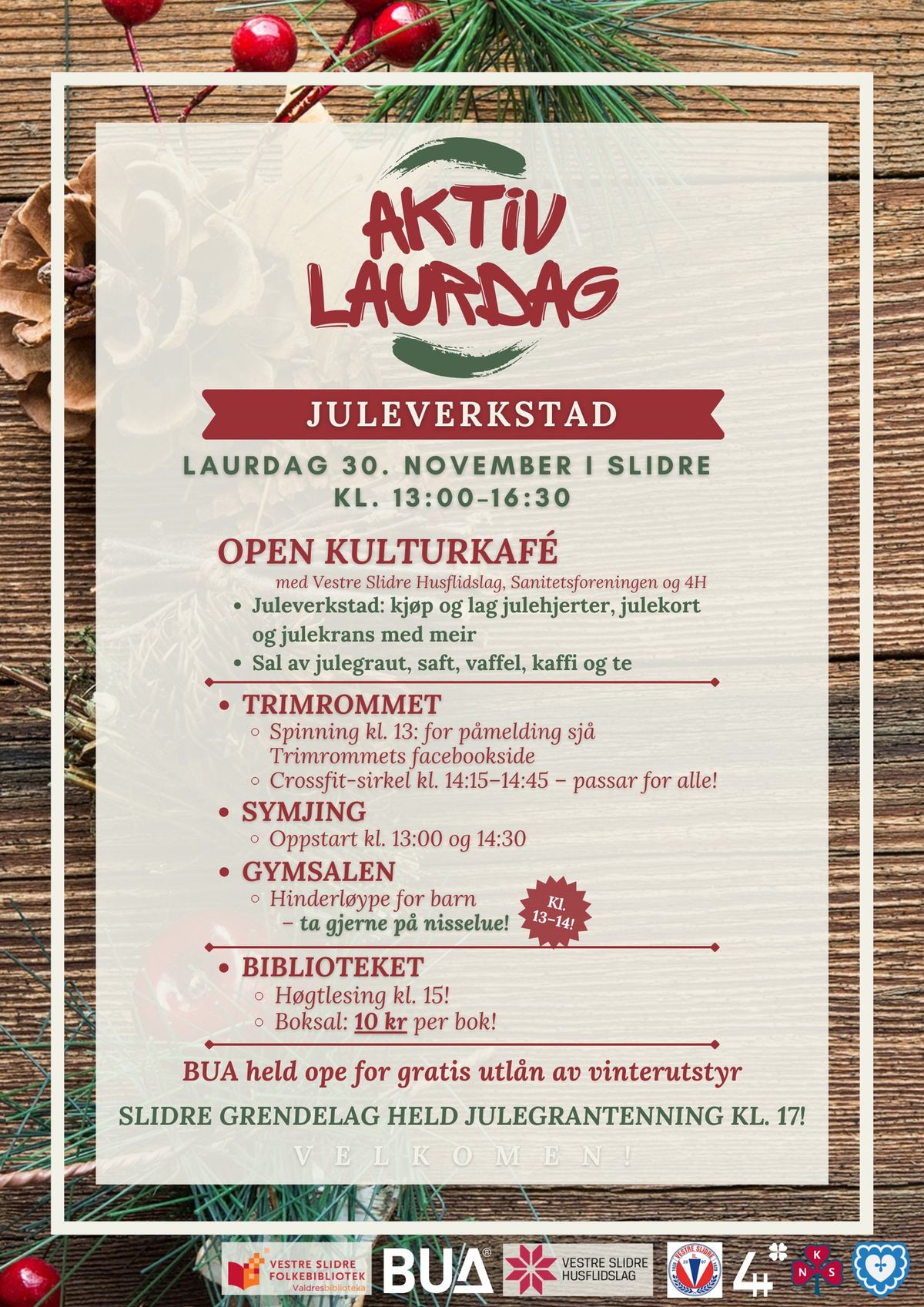 AKTIV LAURDAG \u2013 Juleverkstad