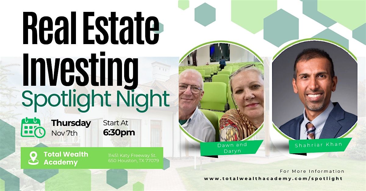 Real Estate Investing Spotlight Night Houston