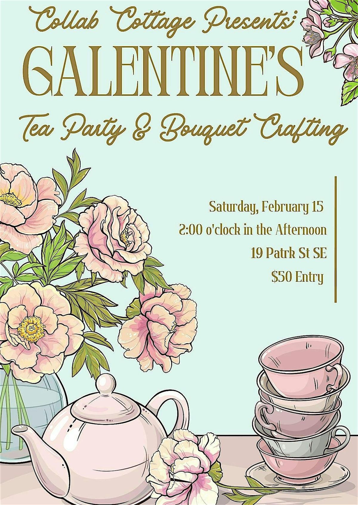 Galentine's Tea Party & Bouquet Crafting