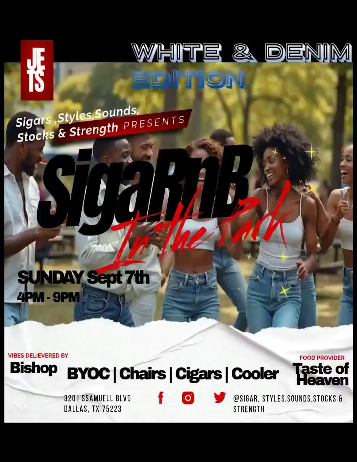SigaRnB in the Park - White & Denim Edition