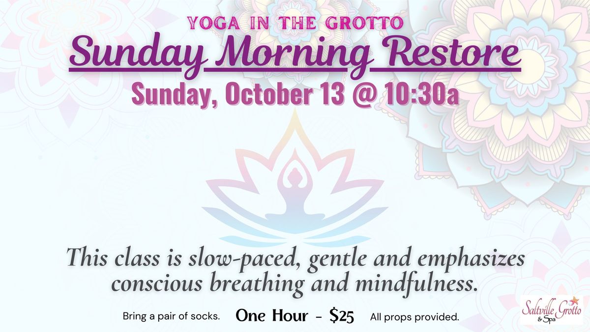 Sunday Morning Restore (Yoga in the salt grotto)