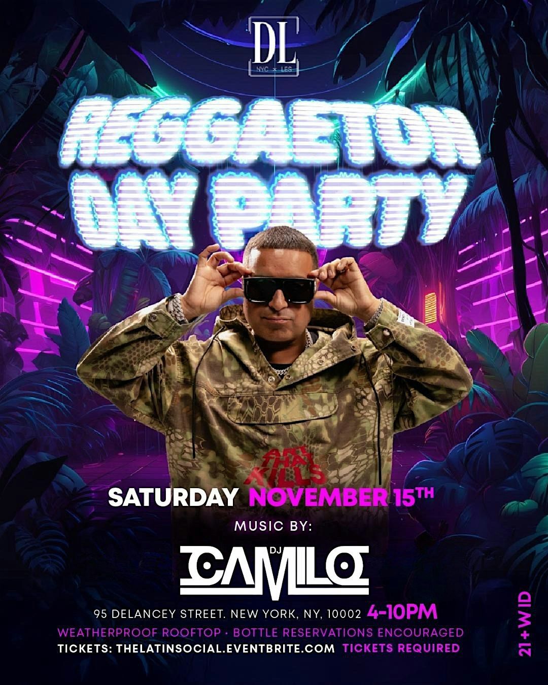 Sat, 11\/15(4PM - 10PM): Reggaeton Day Party at The DL NYC (DrinkUpinNYC)
