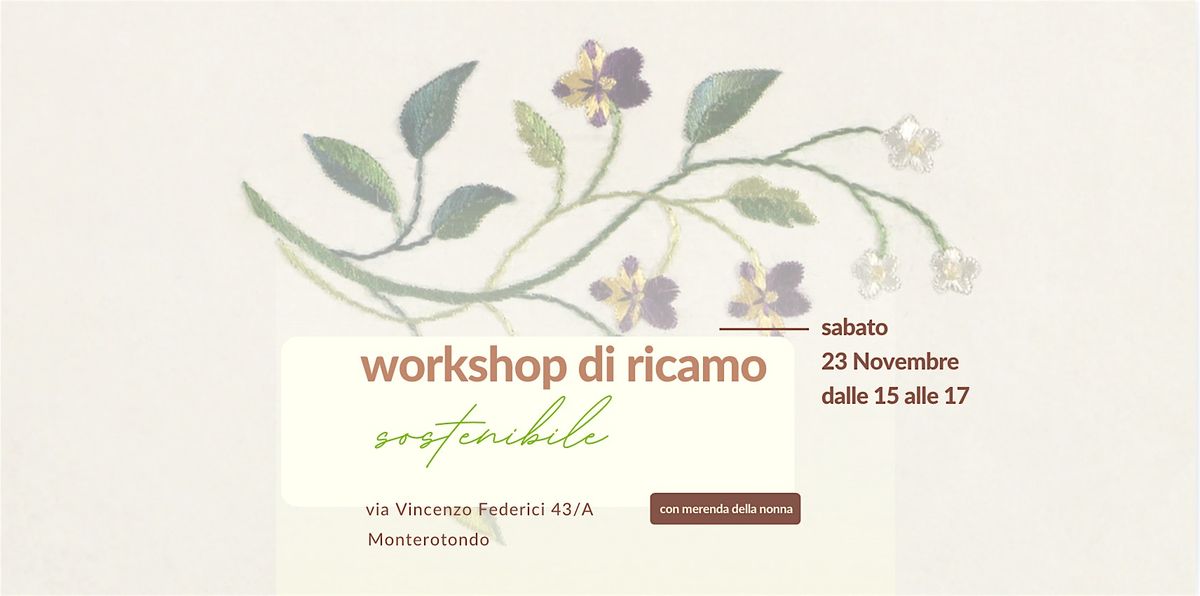 Workshop di Ricamo Sostenibile